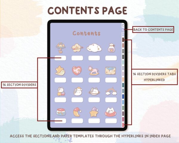 Hyperlinked Tabs for GoodNotes