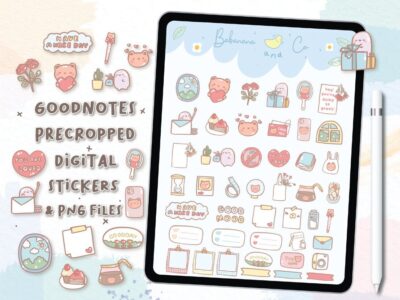 Deco Kawaii  digital stickers