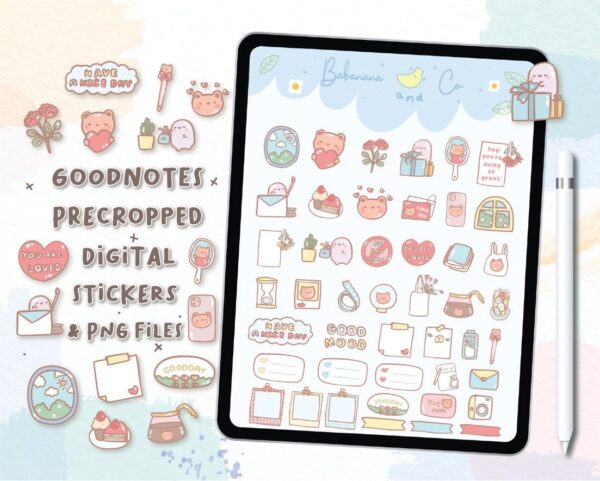 Deco Kawaii  digital stickers