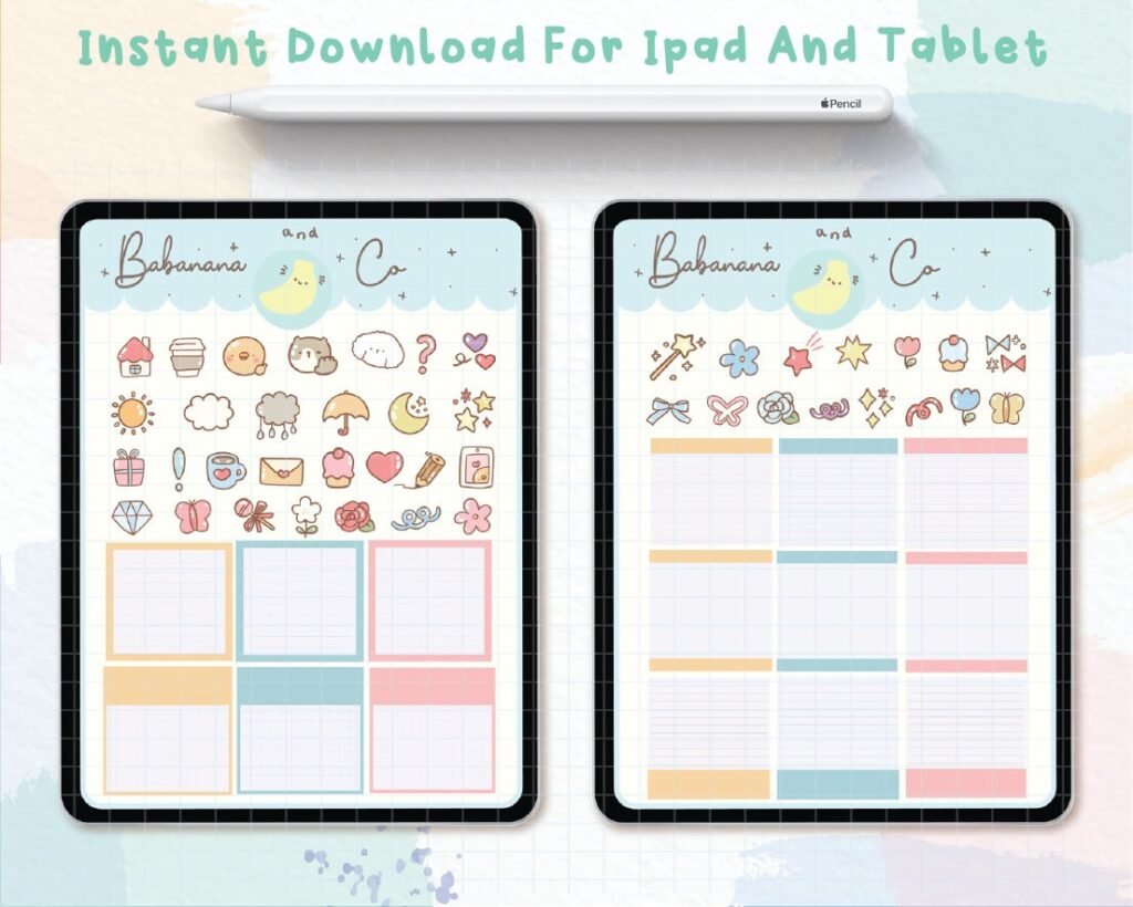Custom Notepad digital stickers , Goodnotes Stickers , Cute Hand Draw ...