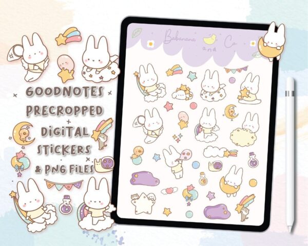 Sweet Night digital stickers