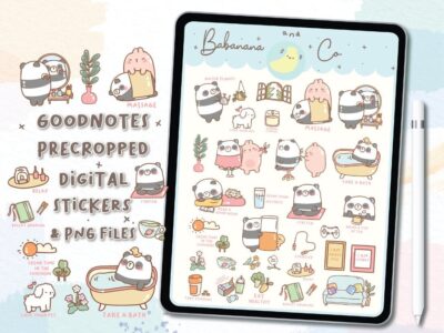 Self care digital stickers