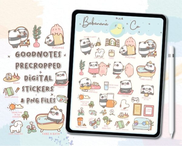 Self care digital stickers