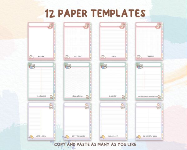 Digital Notebook with Tab Digital Notes Template for iPad