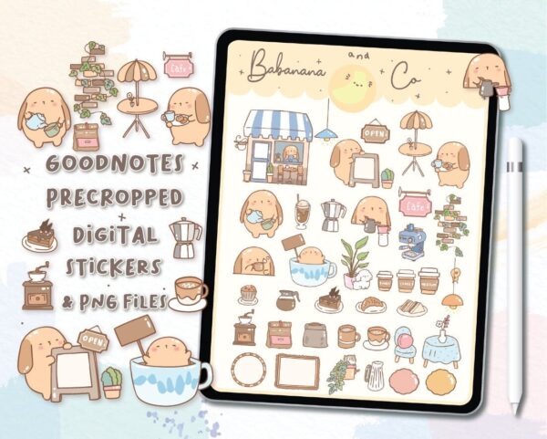 Cafe digital stickers