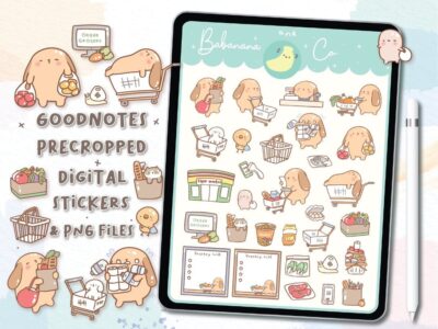 Grocery Day digital stickers