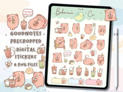 Bubble Tea digital stickers