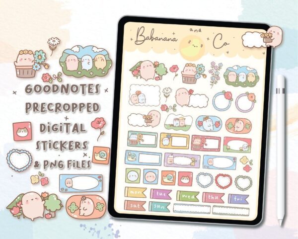 Cute Stickers Planner digital stickers