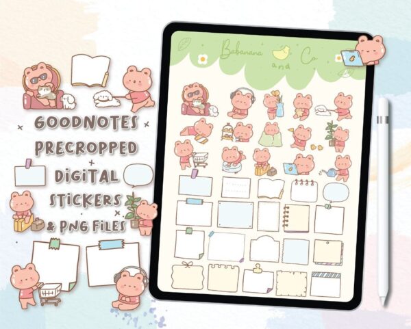 Cute Notepad digital stickers