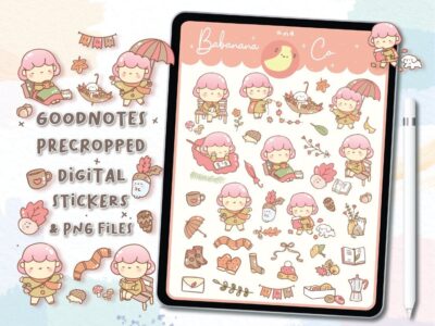 Fall Season digital stickers