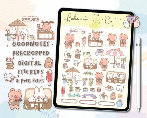 Break Time digital stickers