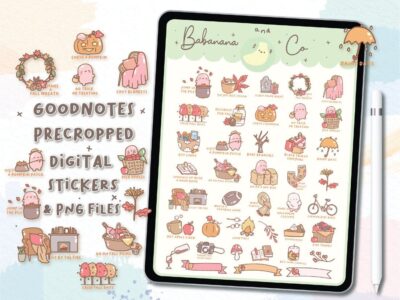 Fall Bucket List digital stickers