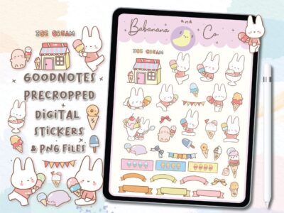 Ice Cream digital stickers