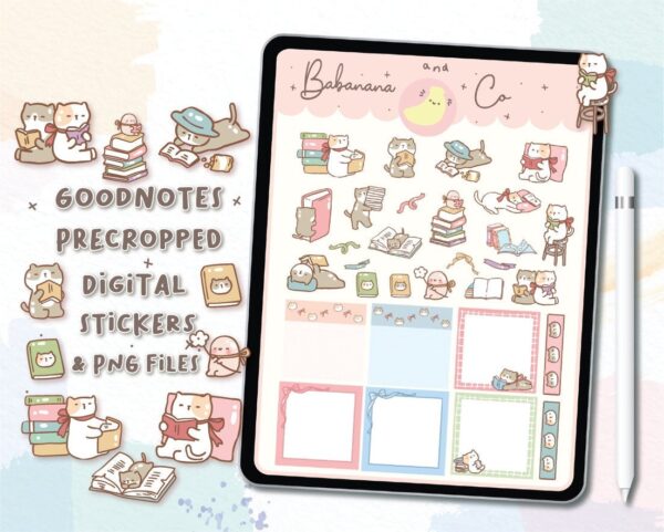 Notepad Cute Cat digital stickers