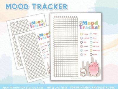 Mood Tracker - Printable Mood Tracker - Planning -  Digital Download Printable