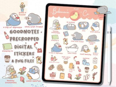 Me Time digital stickers