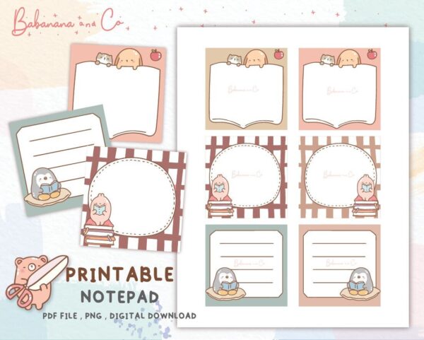 Reading Notepad Printable