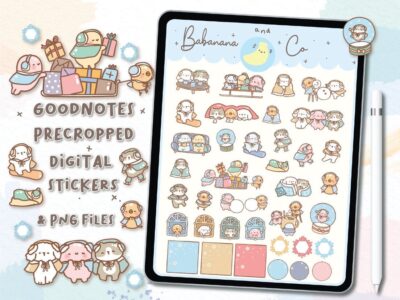 Cute Winter digital stickers