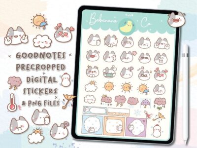 Mood and Weather digital stickers