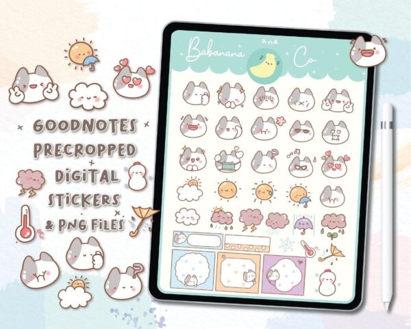 Mood and Weather digital stickers