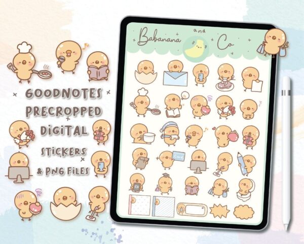 Cute Daily Life digital stickers