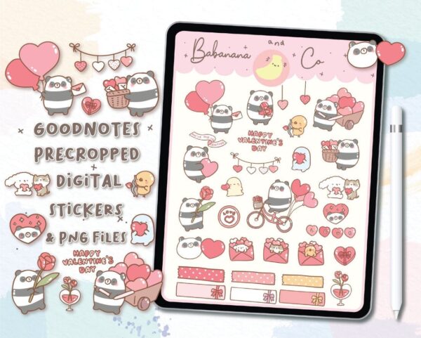 Valentine’s Day digital stickers