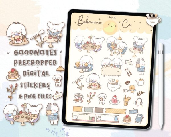 Cafe Time digital stickers