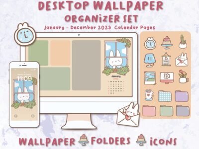 Lovely Day Desktop Wallpaper Organizer| Mac and Windows Organizer | Mac and Windows Desktop Folder Icons|Desktop Icons and Wallpapers