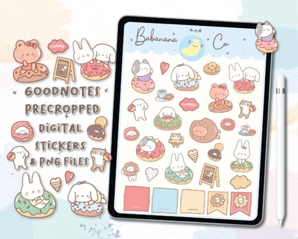 Cute Donuts digital stickers