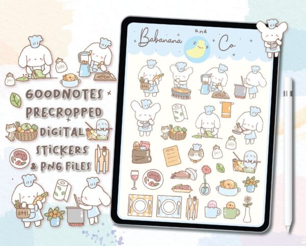 Happy Cooking digital stickers