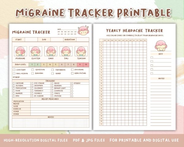 Migraine Tracker Printable