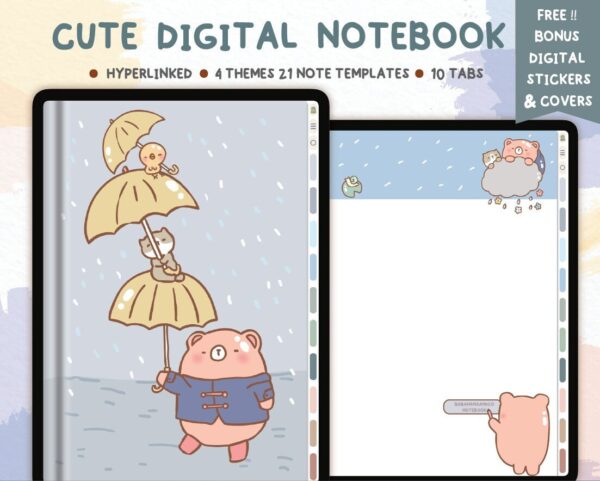 Raining Day  Digital Notebook