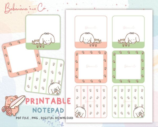 Cute Flower Notepad Printable