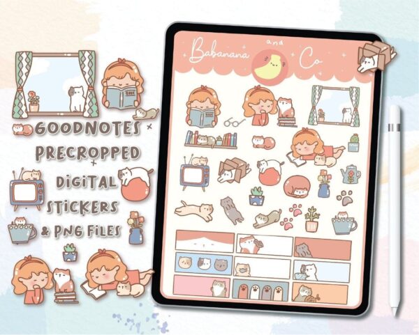 Cat Lover digital stickers