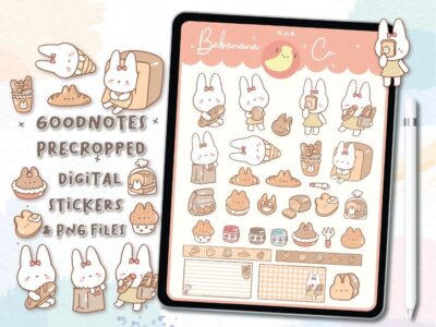 Rabbit Bakery digital stickers