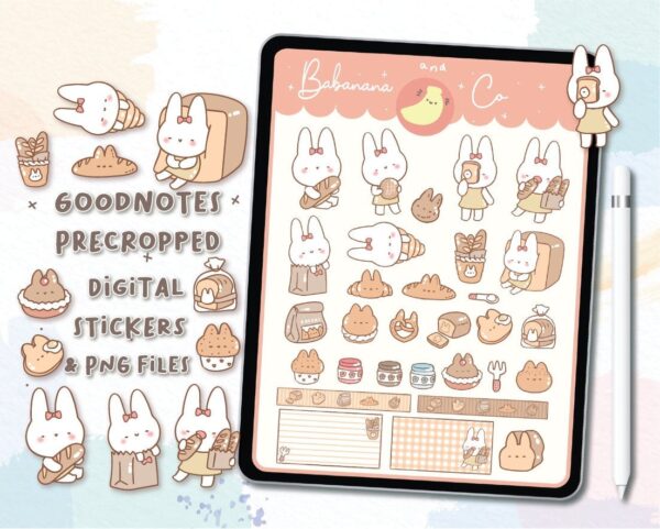 Rabbit Bakery digital stickers