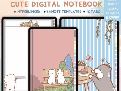 Digital Illustrated Cute Dogs Designs Notebook