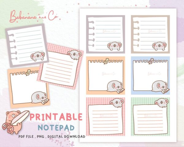 Kawaii Memo Sheet Printable