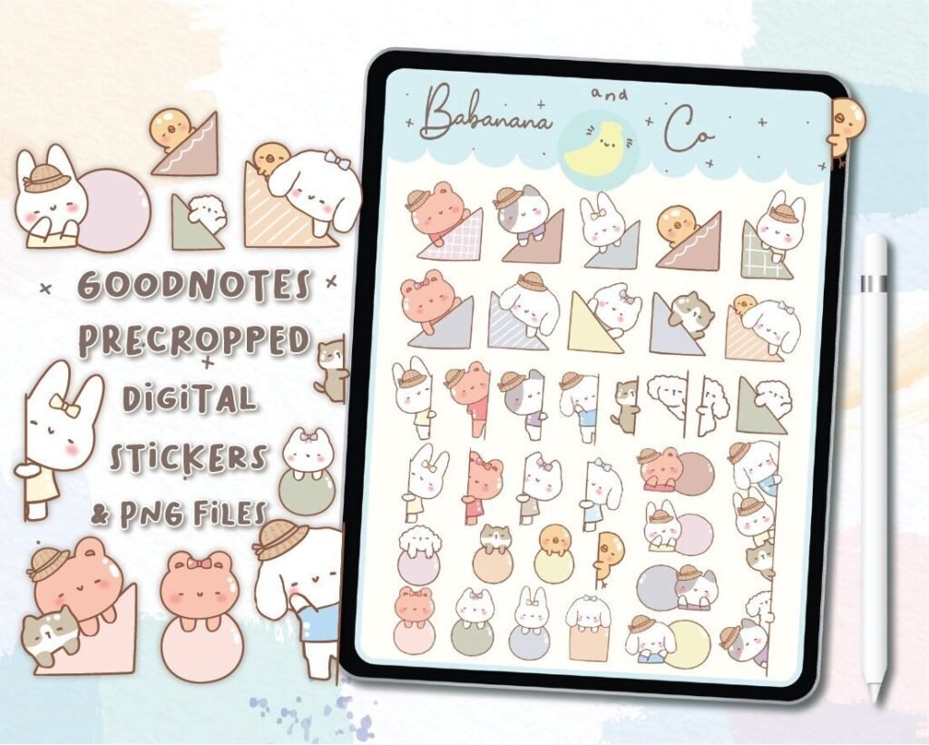 Cute Sticky Note digital stickers , Goodnotes Stickers , Cute Hand Draw ...