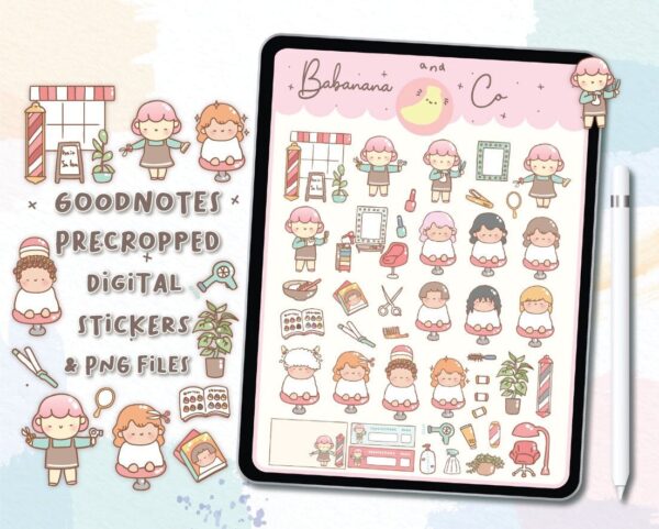 Hair Salon digital stickers