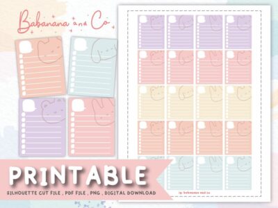 Cute Printable Memo Pad