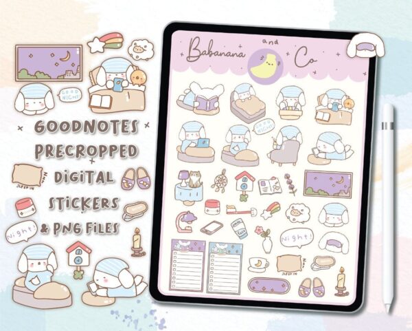Night Time digital stickers