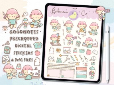 Love sewing digital stickers