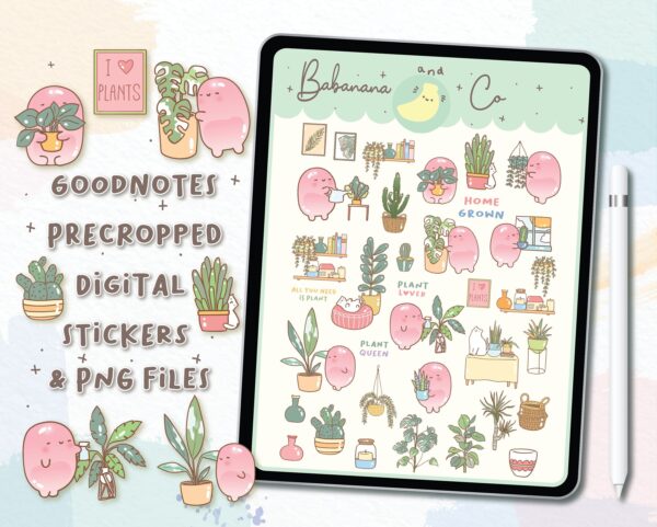 House Plants Digital Stickers