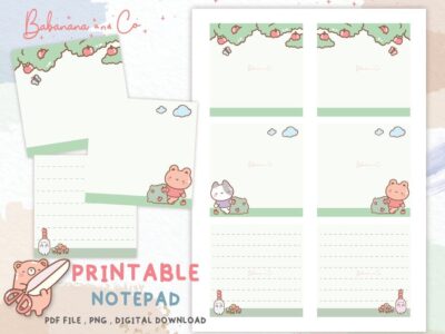 Printable Kawaii Notes Memo