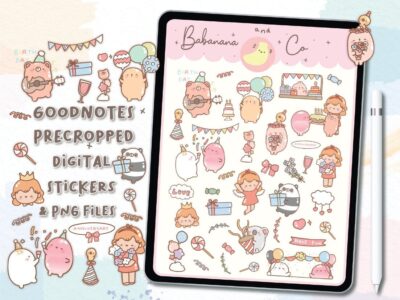 Happy anniversary digital stickers