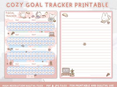 Cozy goal tracker Printable
