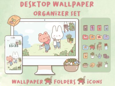 My garden Desktop Wallpaper Organizer| Mac and Windows Organizer | Mac and Windows Desktop Folder Icons|Desktop Icons and Wallpapers