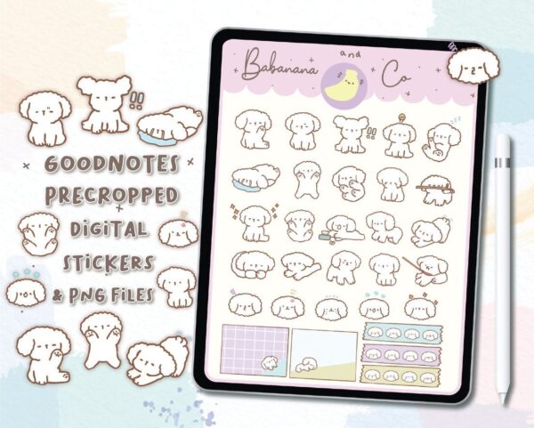 Cute Dog digital stickers