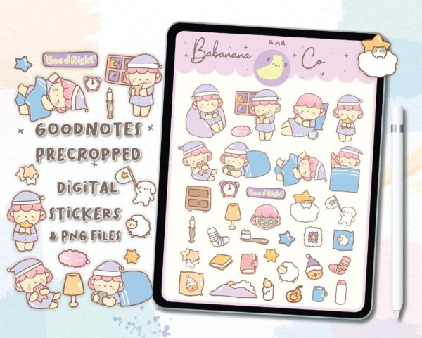 Good night  digital stickers